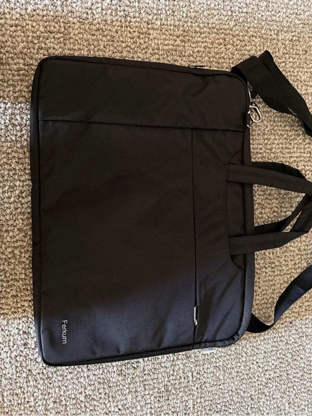 Black Laptop Briefcase with Shoulder Strap